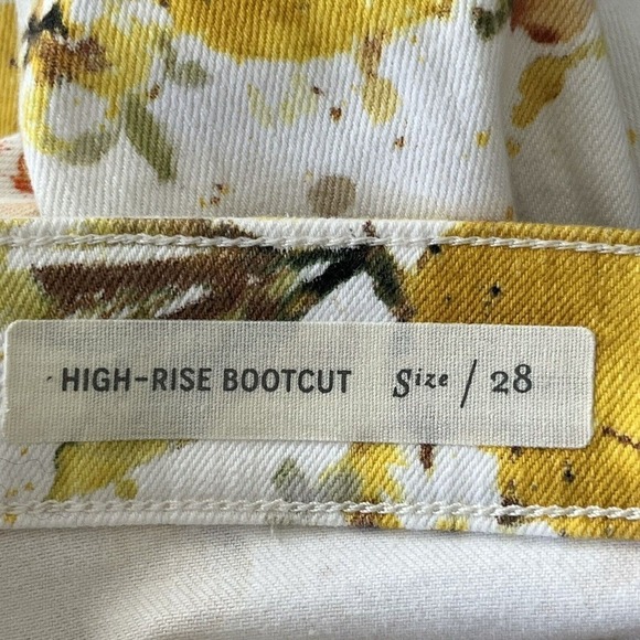 Anthropologie Pilcro Letterpress Jeans 28 Cropped High Rise Bootcut Lemon Grove - Picture 8 of 10